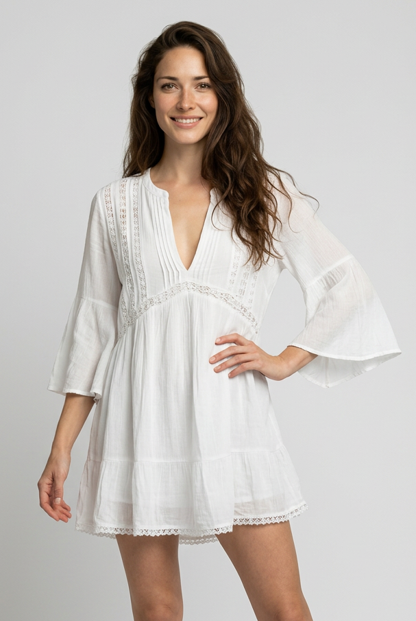 White Summer Tunic Dress