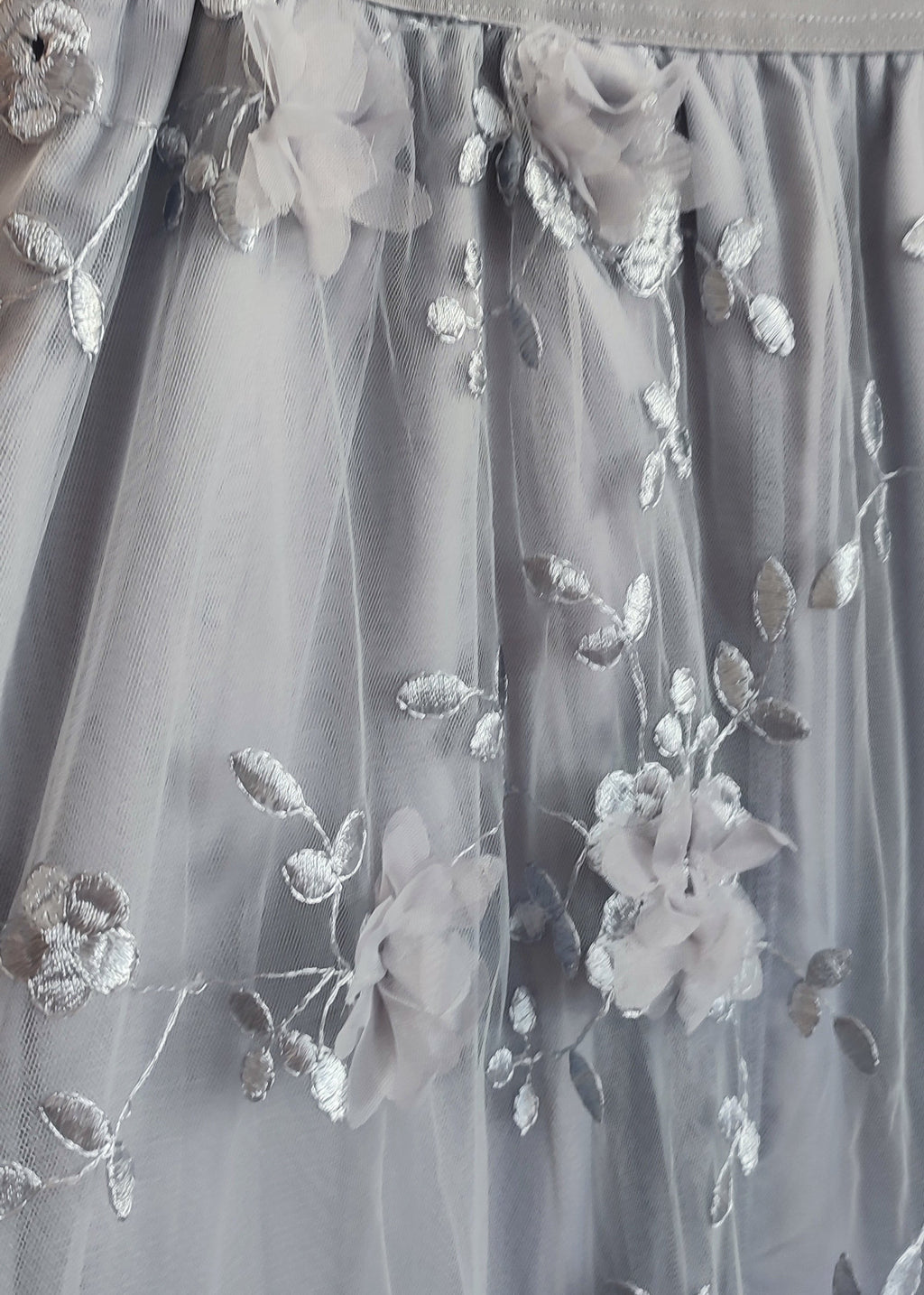 3D Floral Tulle Skirt