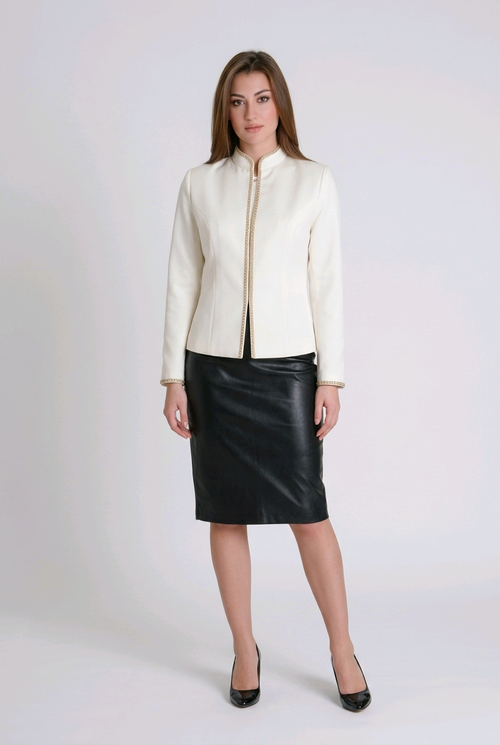 Size 10-M / Knee Length PU Leather Pencil Skirt