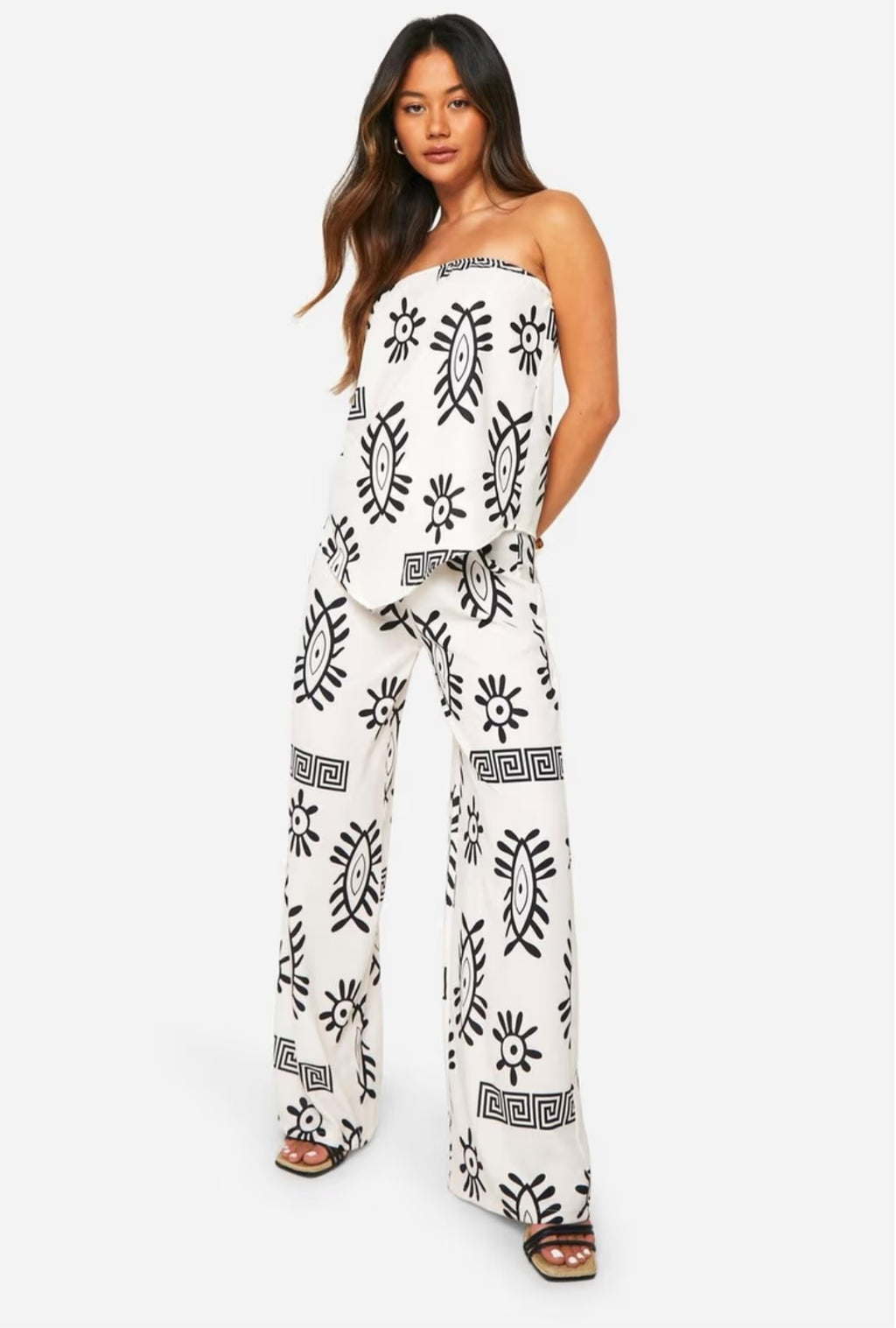Abstract Print Bandeau Co-ord Set