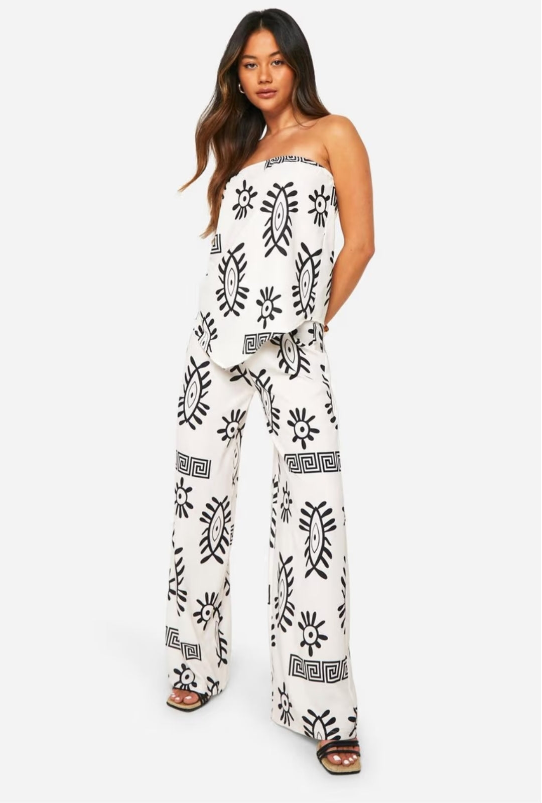 Abstract Print Bandeau Co-ord Set