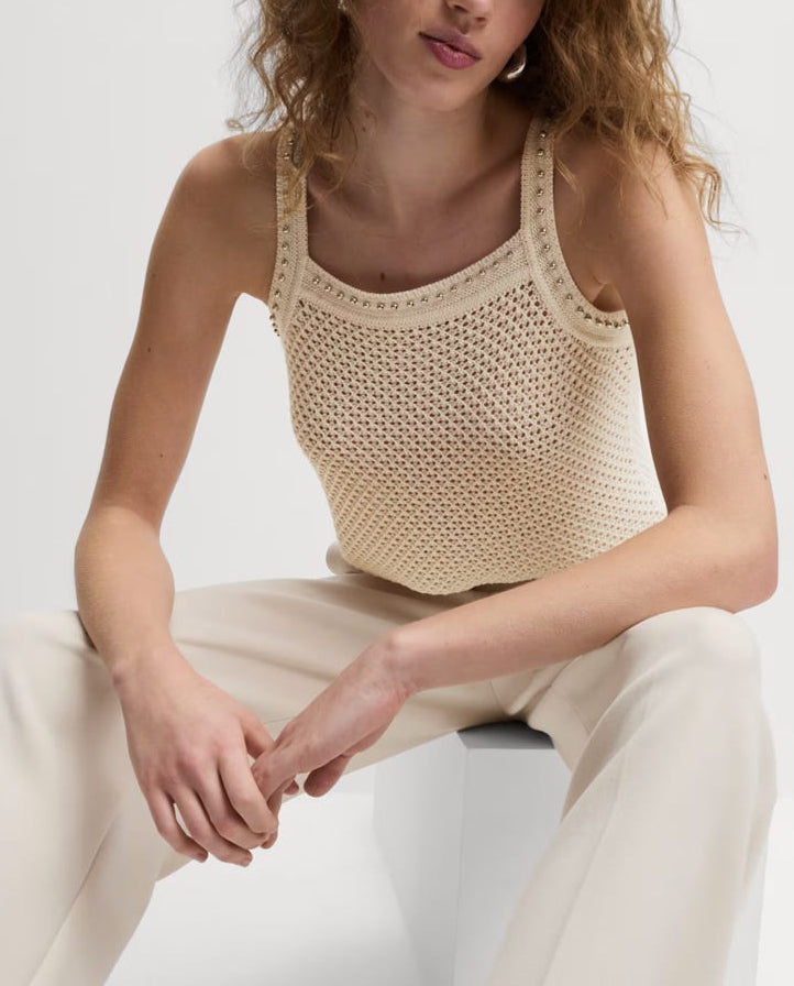 Crochet Silver Beaded Cami