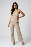 Champagne Pleated Co-Ord Set